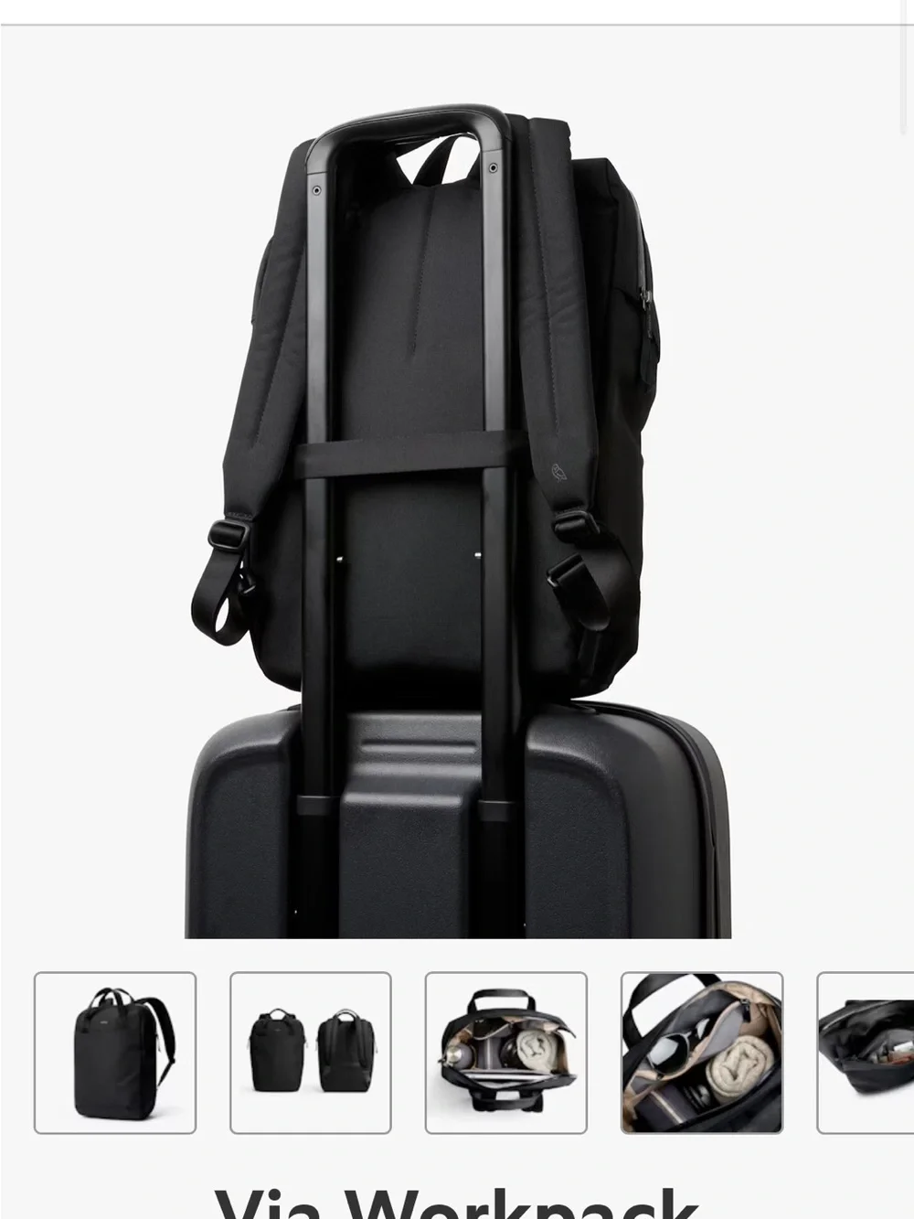 Bellroy Black Via Backpack